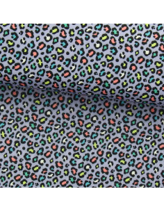 Purple leopard lycra swimsuit fabric