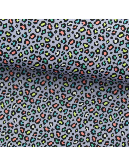Purple leopard lycra swimsuit fabric