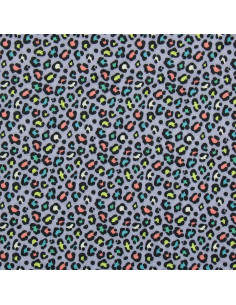 Purple leopard lycra swimsuit fabric 2