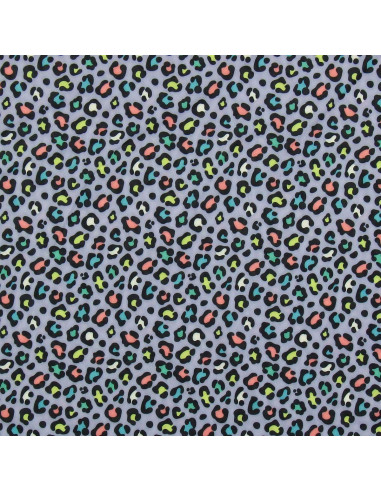 Purple leopard lycra swimsuit fabric