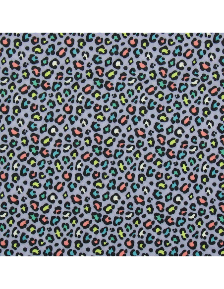 Purple leopard lycra swimsuit fabric