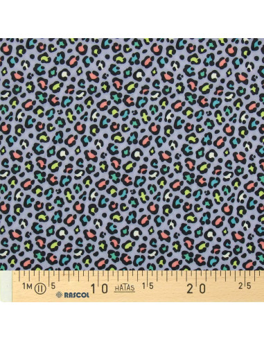 Purple leopard lycra swimsuit fabric