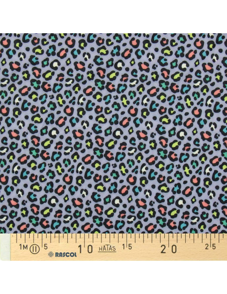 Purple leopard lycra swimsuit fabric