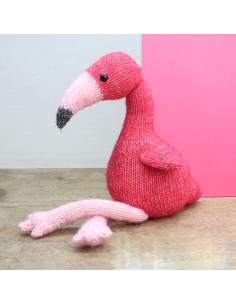 Knitting kit - Chris the flamingo