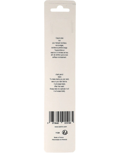 Zebra Chalk Pencil Bohin - Black