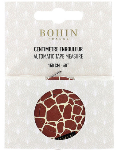 Tape measure with sewing pattern 150 cm Giraffe Bohin