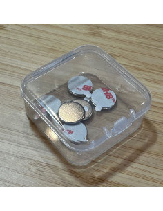 Magnetic adhesive discs for patchwork ruler handles