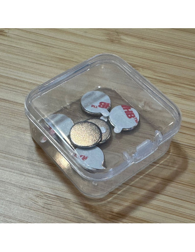 Magnetic adhesive discs for patchwork ruler handles