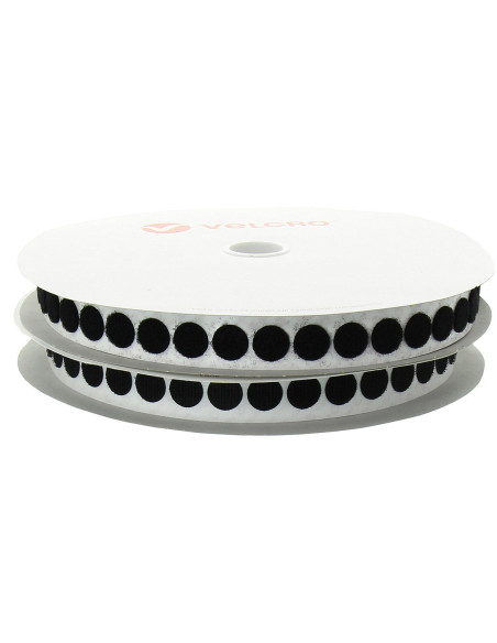 VELCRO® Brand black dots - 25 m roll - Ø 19 mm