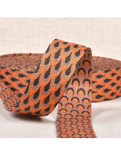 Peacock pattern strap - Orange