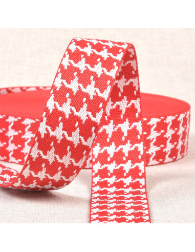 Houndstooth strap - Red