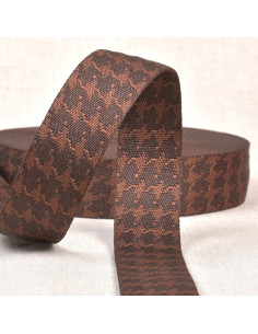 Houndstooth strap - Dark brown