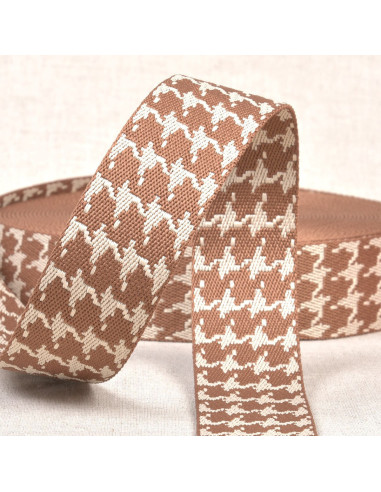 Houndstooth strap - Chocolate brown