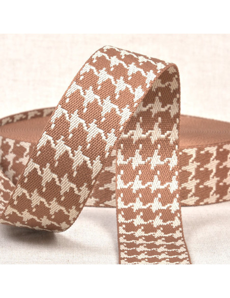 Houndstooth strap - Chocolate brown