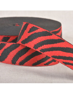 Animal strap - Red and black zebra