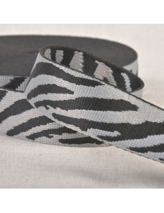 Animal strap - Gray and black zebra
