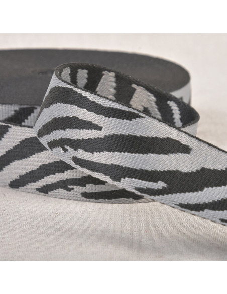 Animal strap - Gray and black zebra