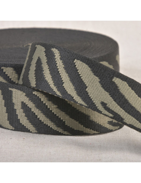 Animal strap - Khaki and black zebra