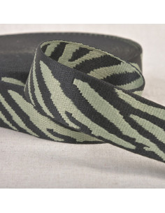Animal strap - Almond and black zebra