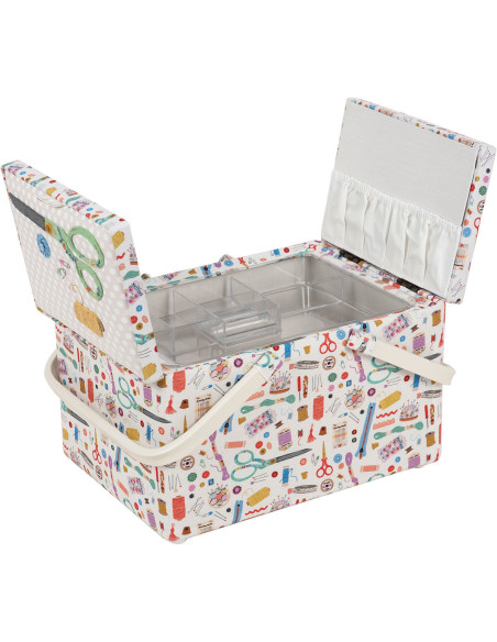 Double lid sewing box - Embroidery