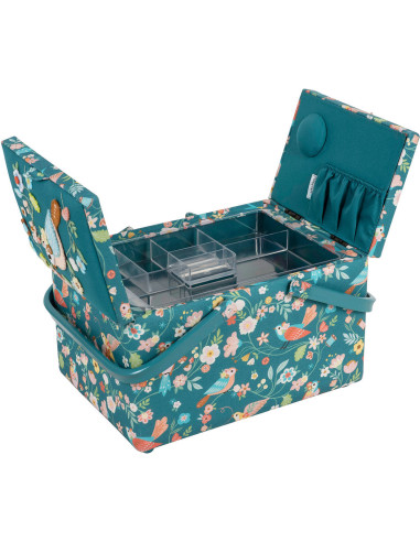 Double lid sewing box - Birds