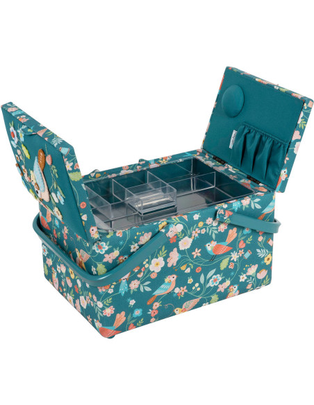 Double lid sewing box - Birds