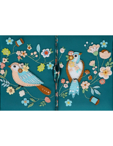 Double lid sewing box - Birds