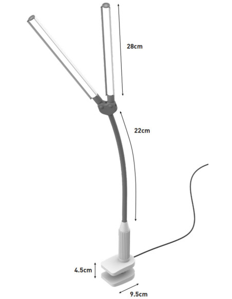 DuoPro Daylight Clamp Lamp