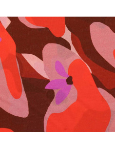 Fancy viscose fabric - Aimael red and purple 2