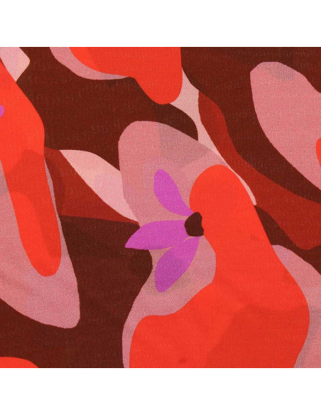 Fancy viscose fabric - Aimael red and purple