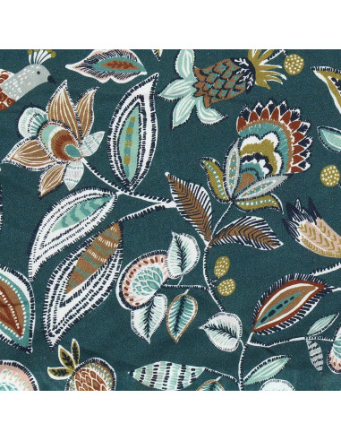 Fancy viscose fabric - Vamika slate and toffee