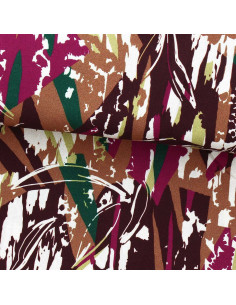 Fancy viscose fabric - Massio caramel and dahlia