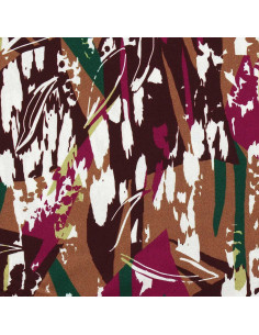 Fancy viscose fabric - Massio caramel and dahlia 2