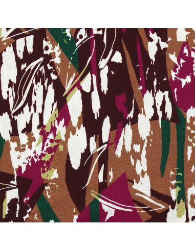 Fancy viscose fabric - Massio caramel and dahlia