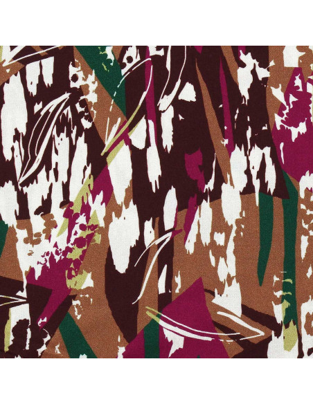 Fancy viscose fabric - Massio caramel and dahlia