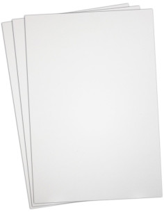 Pack of 3 sheets of 3D Puffy 2 mm foam for embroidery - White 2