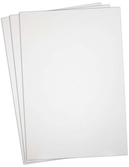 Pack of 3 sheets of 3D Puffy 2 mm foam for embroidery - White