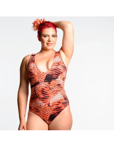 Lycra swimsuit fabric - Ochre zebra