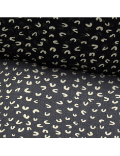 Printed chiffon fabric - Abstract black