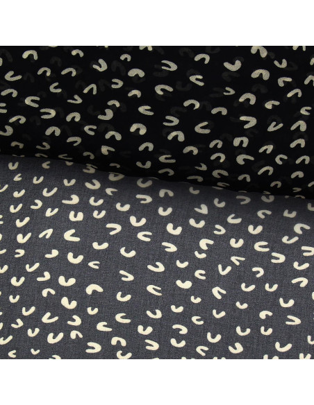 Printed chiffon fabric - Abstract black