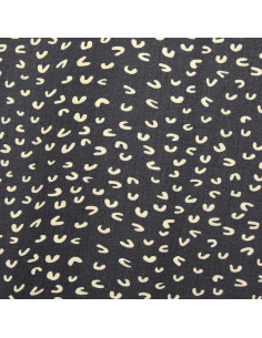 Printed chiffon fabric - Abstract black 2