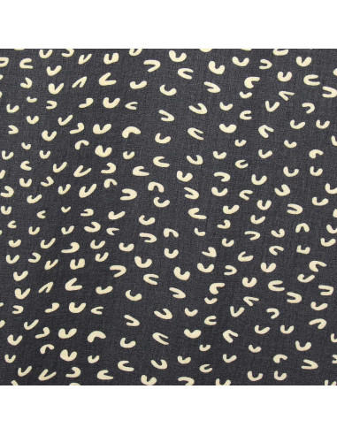Printed chiffon fabric - Abstract black