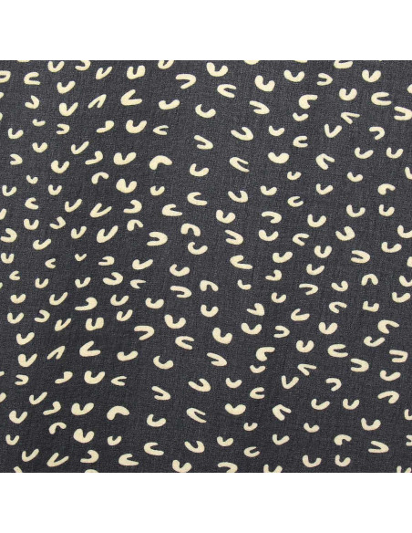 Printed chiffon fabric - Abstract black