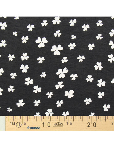 Printed chiffon fabric - Black clover