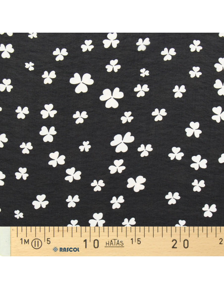 Printed chiffon fabric - Black clover