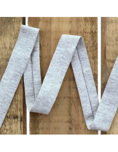 Cotton jersey bias - Light heather gray
