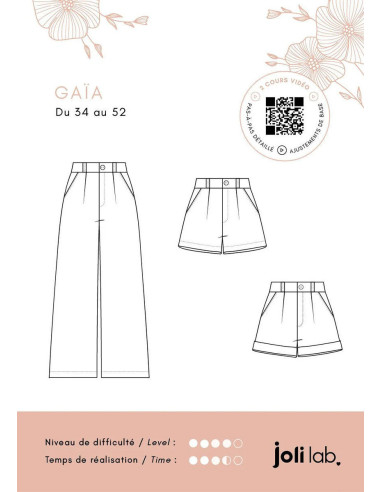 Gaïa Pants and Shorts Pattern - Joli Lab