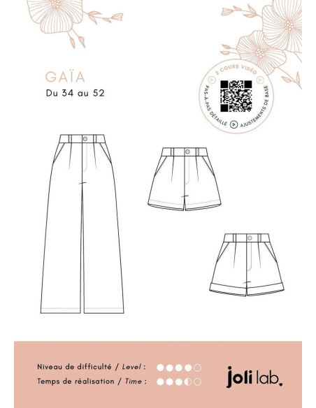 Gaïa Pants and Shorts Pattern - Joli Lab