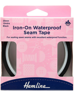 Thermoadhesive seam sealing tape 20 mm x 10 m - Black