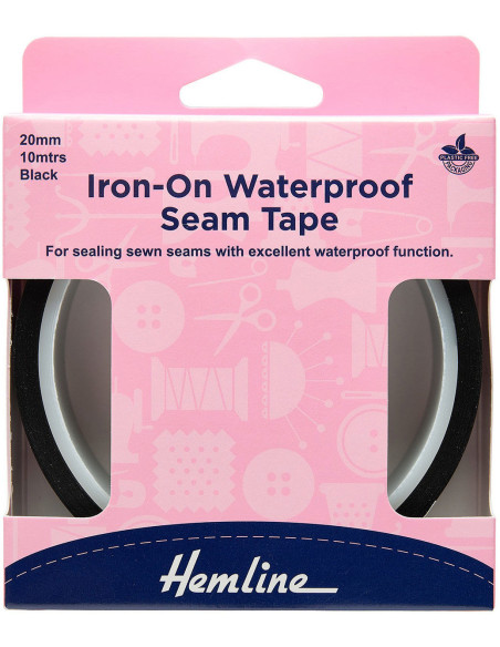 Thermoadhesive seam sealing tape 20 mm x 10 m - Black